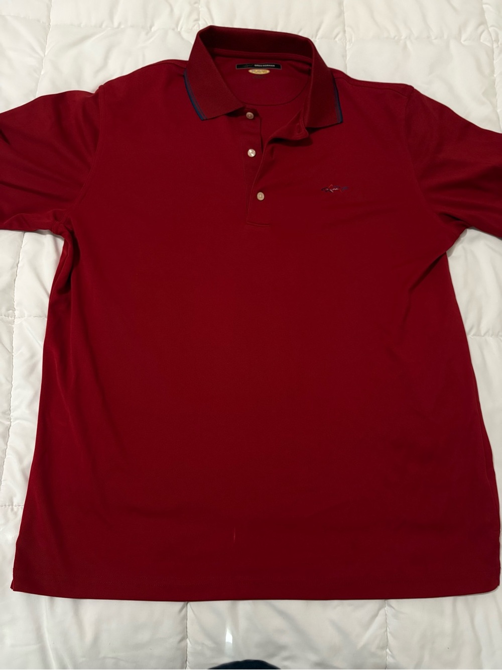 Greg Norman Collection Men's Deep Red Polo play dry